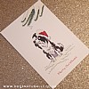 Border Collie Christmas Card (Flitter)